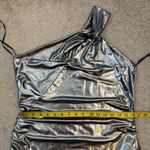 Guess  Veronica One Shoulder Mini Dress Silver Metallic 16 Photo 7
