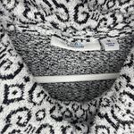 Croft & Barrow  Women's Sweater Size Medium White Black Geo Cowl Neck Pullover Photo 3