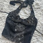 Amazon Black Lace Halter Top Photo 2