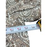 Lands' End Lands’ End Women’s 3X Paisley Ruffle Trim Brown White Stretch Soft Button Up Top Photo 10