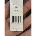 Theory Silk Baji Blouse in Gray Size Small NWT Metal Disc Waterfall Sequins Photo 4