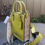 Coach North South Mini Tote With Signature Canvas  cj501 Photo 1