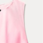 ZARA  maxi dress midi Light Pink tie knot satin effect wedding party Photo 6