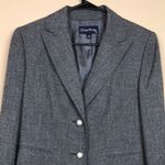 Evan Picone Evan-Picone Suit Petite Women’s Knit Gray Faux Pearl Silver Design Button Blazer Photo 1