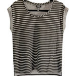 Jones New York  Grayish/Black Stripe Top‎ Size Medium Photo 0