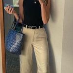 ANINE BING Women's Off-White Wide-Leg Front Zipper Lyra Trousers Pants Size 34 Photo 13