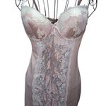 Marilyn Monroe  Elegant Lace Trim Pink Chemise Photo 0