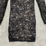 Tea & Cup NWT  Los Angeles Bodycon Sequined Cocktail Dress Longsleeve in Black M Photo 3