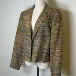 V.P. Collections Handwoven Silk Open Front Blazer Jacket Women’s Size Medium NWT Yellow Photo 1