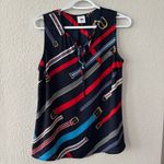 CAbi 5736 Hold Up Faye Sleeveless Winding Belt Small Equestrian Blouse Top Small Photo 8