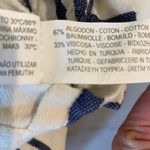 ZARA White Blue Stripe Shirts High Rise Preppy Nautical S Photo 6