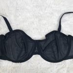 New CUUP The Balconettte Mesh Bra Size 34H Black Underwire Sheer Balconet Photo 6