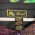 Vintage Mirasol Patchwork Tweed Jacket Womens XL Wool Blend Purple Brown Photo 2