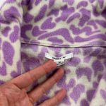 O'Neill  Purple Modern Leopard Print Fleece Pullover Half Zip Jacket M Photo 2