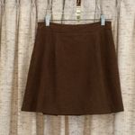 ZARA Faux Suede Lasercut Pleated Mini Skirt Photo 2
