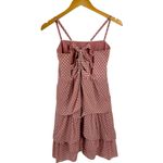 Alice + Olivia Polka Dot Tiered Chiffon Silk Dress Dusty Pink Barbiecore Sz 8 Photo 8