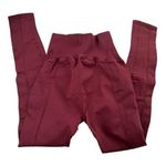 💥REDUCED💥Free People Movement ribbed compression Leggings in maroon size XS/S Red Photo 0