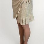 Gianni Bini printed side tie faux wrap skirt size M ruffled hem Photo 4