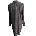 J.Jill  Linen Blend Gray Chambray Button Up Tunic Dress Photo 4