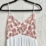 Tularosa  Spaghetti Straps V-Neckline Bryce Slip Maxi Dress White Women's Size L Photo 4