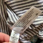 A New Day linen blend long sleeve shirt top blouse striped ballon sleeves small Photo 8