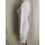 Free People Icy Blue Marled Cable Knit Sweater Dress Zip Collar Fitted L Photo 7