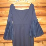 Mac Duggal 11233 Womens Navy Flounce Sleeve Square Neck Column Gown Photo 9