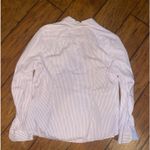 Tommy Hilfiger  purple and white striped button up shirt size large woman’s  Photo 4