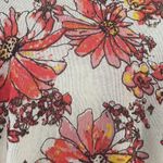 En Crême En Crème Cream Pink Floral Lightweight Hi Low Sweater Medium Spring Photo 5