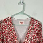 Showpo Rose Floral Long Sleeve Crop Top Red Size 6 Photo 1