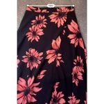 Forever 21 Black Maxi Skirt Orange Sunflower Florals Small Photo 5
