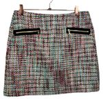 Loft  Tweed Blend Zip Pocket Colorful Pencil Skirt Size 10 Feminine Career Office Photo 2