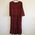 ZARA  Red & Black Animal Print Dress - S Photo 8