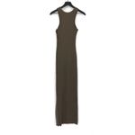 The Range  Ribbed Button Maxi Dress Olive Green XS Photo 8