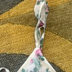 Abercrombie & Fitch White Floral Print Blouse Spaghetti Strap Crop Tank Top S Photo 2