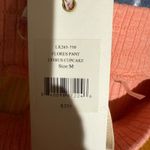 Love Shack Fancy  Flores Pants Citrus Cupcake‎ Medium Pink Yellow Flare Ribbed Photo 4