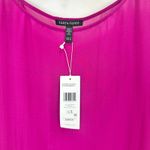 Eileen Fisher Sheer Silk Georgette Boat Neck Sleeveless Midi Dress Sangria M NWT Photo 5