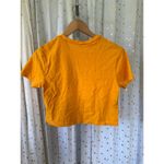 Vans Women's 100% Cotton Yellow Checkered Cropped Mango Mojito Tee T-Shirt XS Photo 3