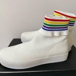 Opening Ceremony  Bobby Rainbow Stripe Sneakers NIB size 36 size 6 white Photo 2