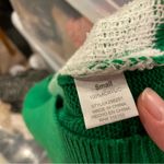 Poof! Poof ugly Christmas holiday sweater gnome vest snowflakes green Photo 6