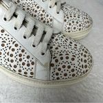 Alaia Size 9 White Tan Laser Cut
Leather Lace Photo 10