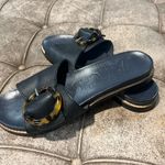 Jigsaw leather tortoise buckle slip on Black Size 8 Photo 2