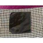 MAX MARA Mixed Print Houndstooth Top Leather Pockets Size 12 Weekend L Black Photo 4