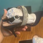 Nina Black Heels with Embellished Strap Photo 3