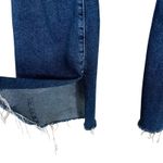 Forever 21 Dark Wash Flare Jeans Womens 27 Distressed Raw Split Hem Stretch Fall Western Photo 3