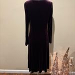 David Warren New York Long Sleeve Velvet Dress in Rich Purple size 8 Photo 2