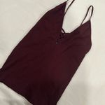 Free People  Maroon Ribbed Work Out Tank Photo 0