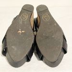 Ash  Womens Size 38/7 Black Leather Strappy Wooden Wedge Sandal Heel Photo 4