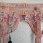 For Love & Lemons NWT  Sz S April Bloom Floral Cage Metallic Garter Belt Photo 6