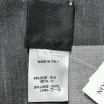 Givenchy Block Logo Silk & Wool Oblong Scarf Gray Charcoal NWT Photo 9